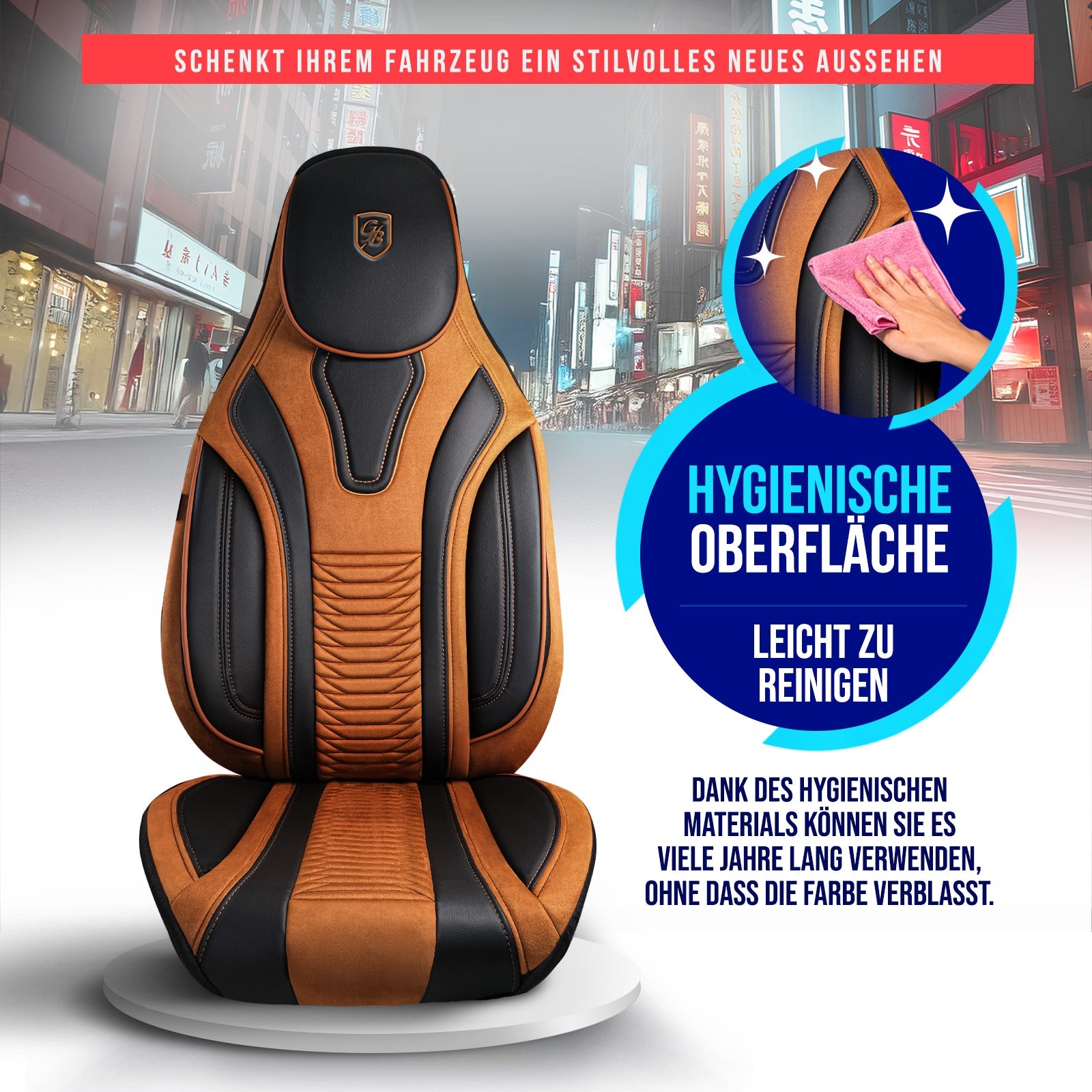 Tokyo Autositzbezüge für Subaru XV, Velours & Leder