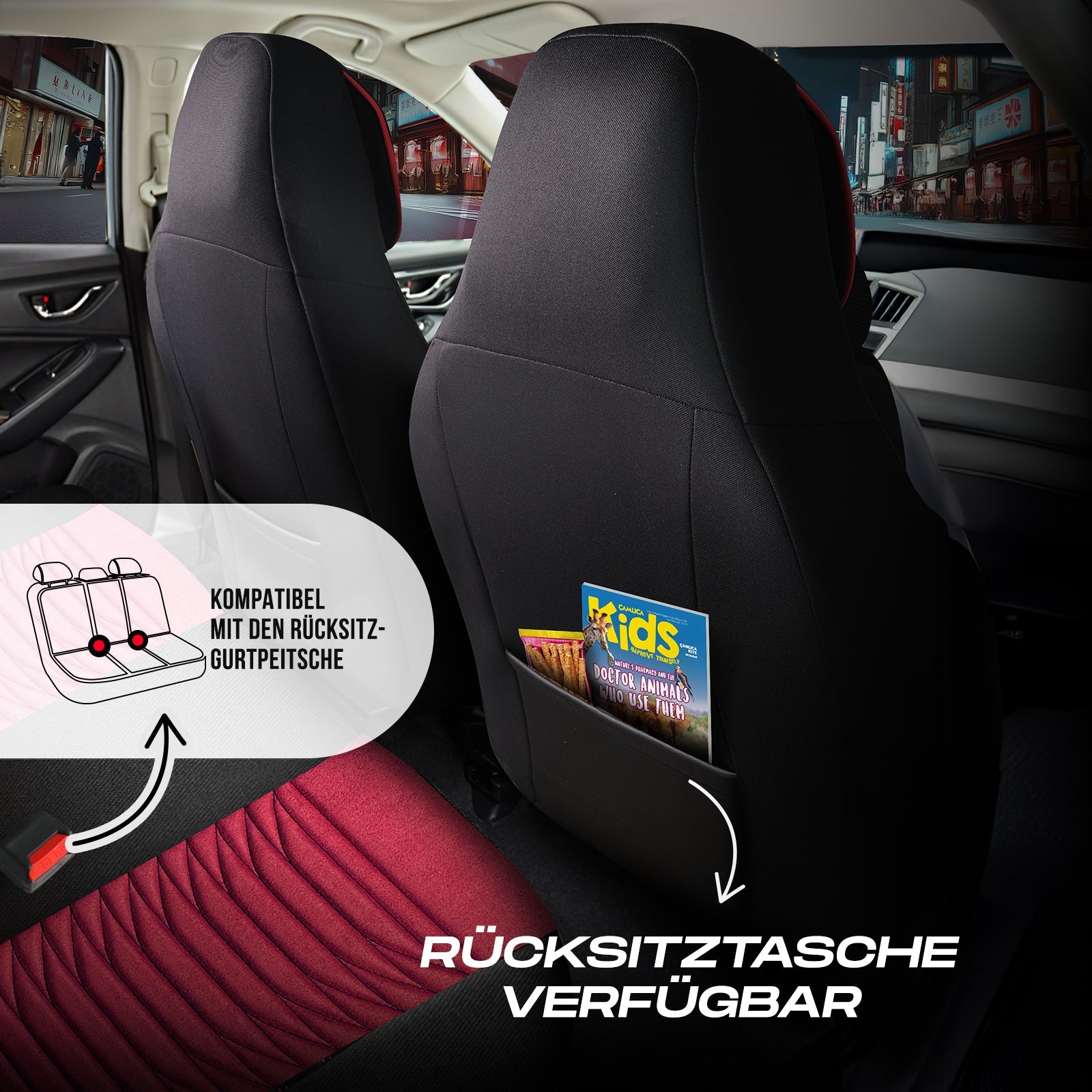 Tokyo Autositzbezüge für Opel Meriva, Velours & Leder