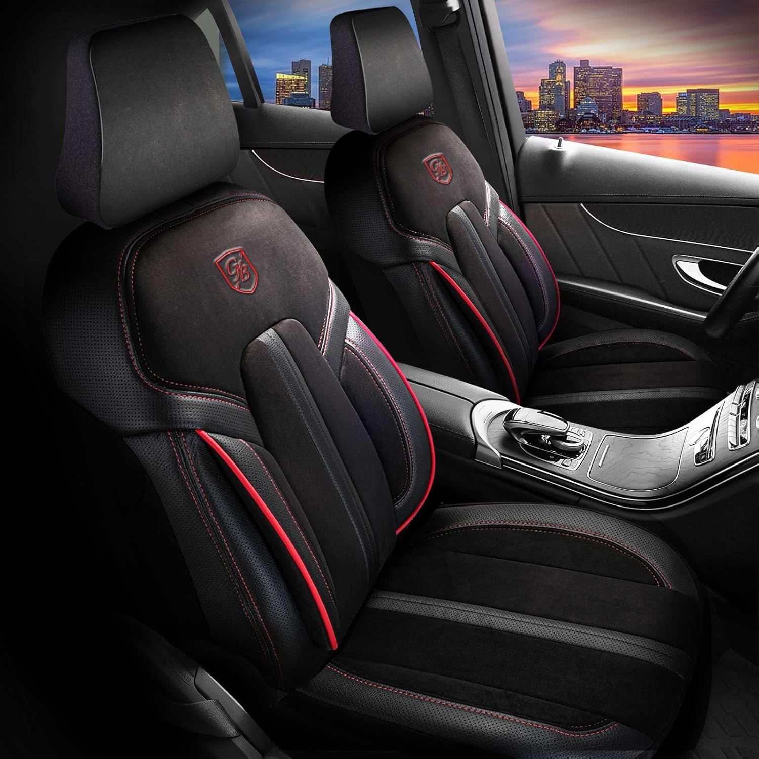 Lizbon Autositzbezüge für Suzuki SX4, Alcantara