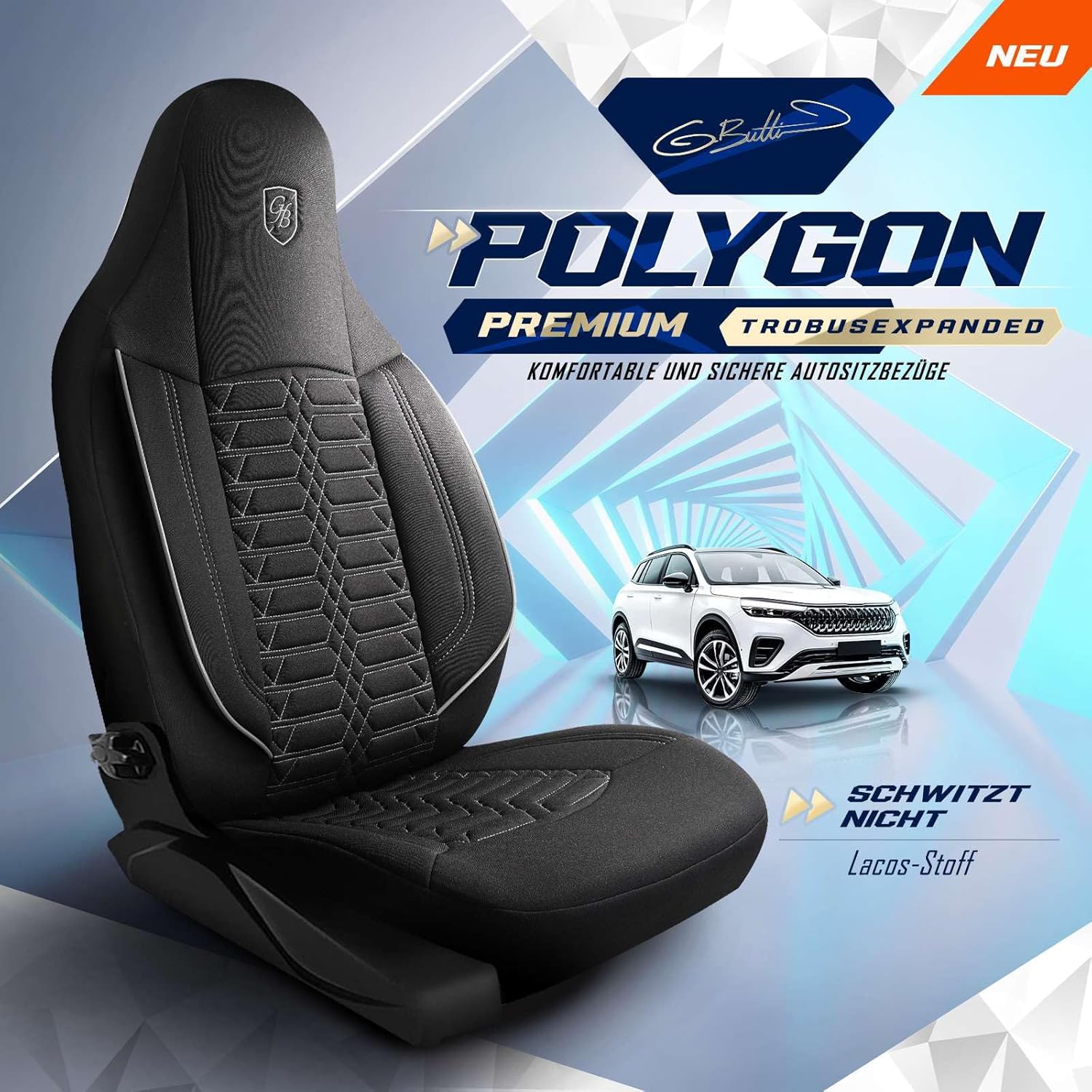 Polygon Autositzbezüge für Opel Meriva, Lacoste-Stoff