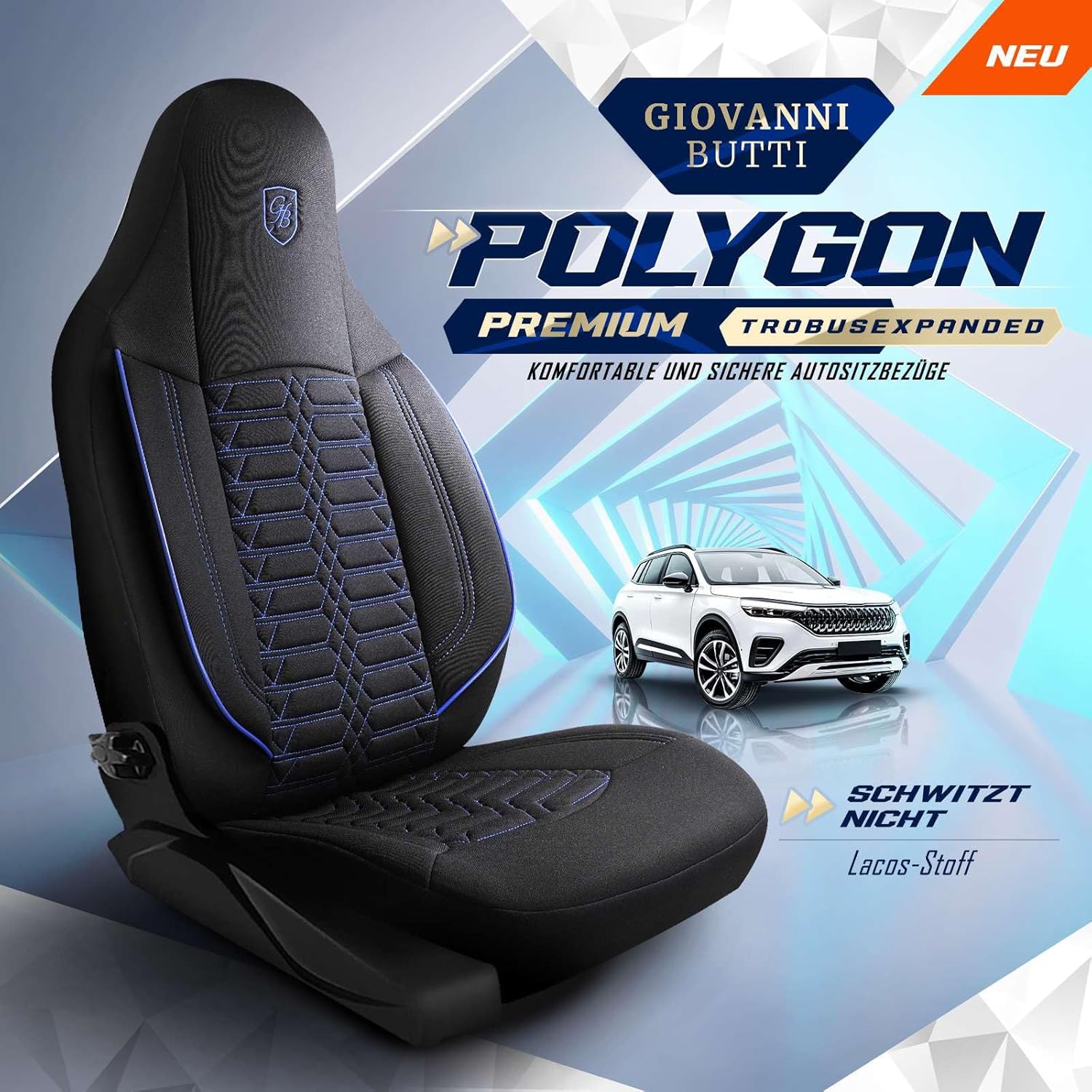 Polygon Autositzbezüge für Honda Jazz, Lacoste-Stoff