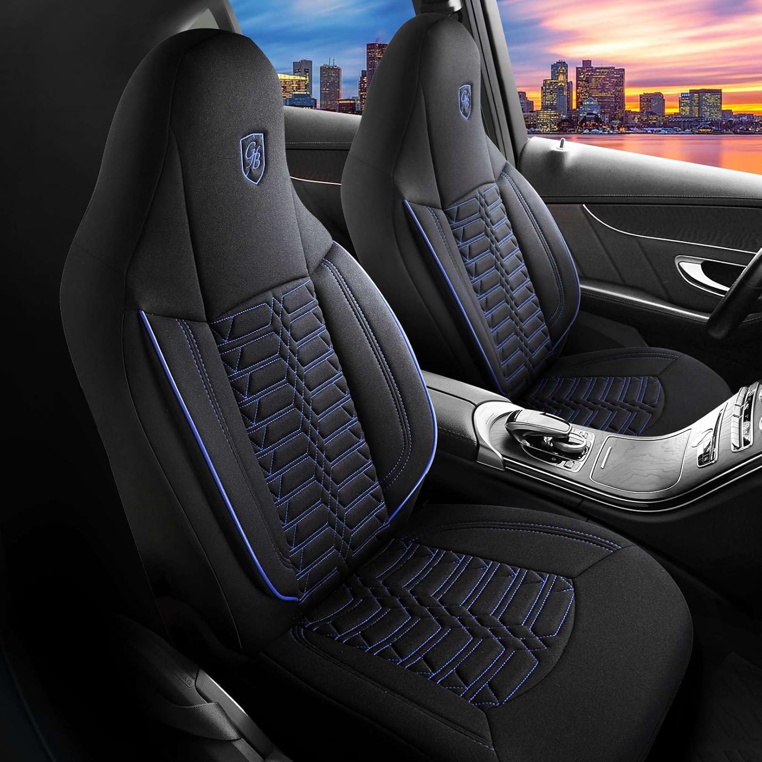 Polygon Autositzbezüge für Audi Q3, Lacoste-Stoff