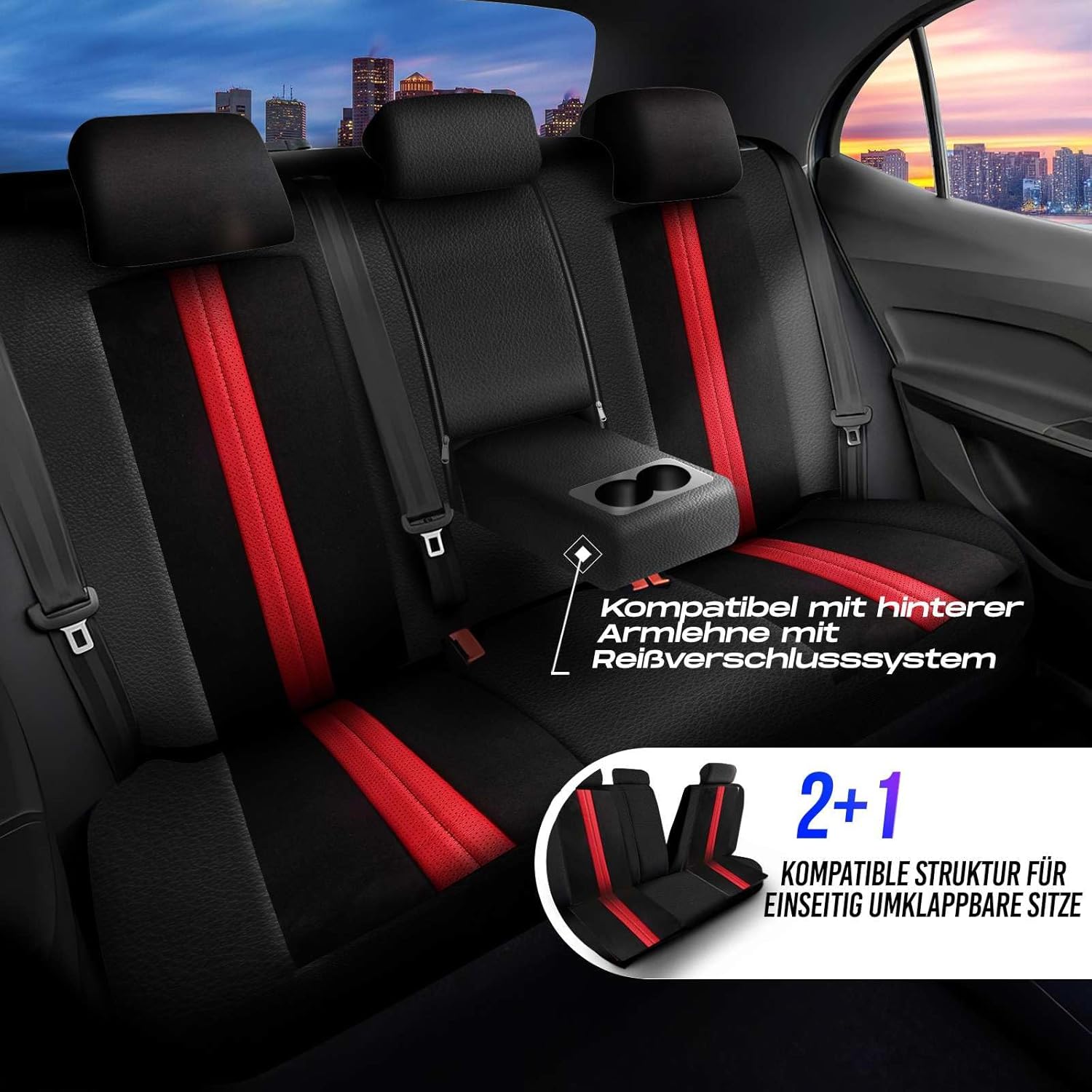 Lizbon Autositzbezüge für Honda HR-V, Alcantara