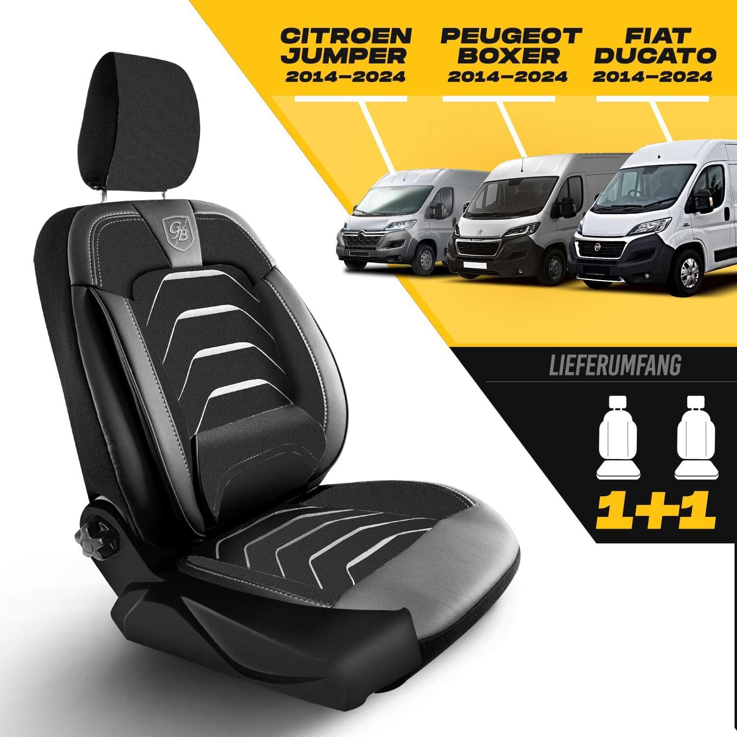 Autositzbezüge Universal 2+1 für OPEL Vivaro B (2014-2018), Leinen