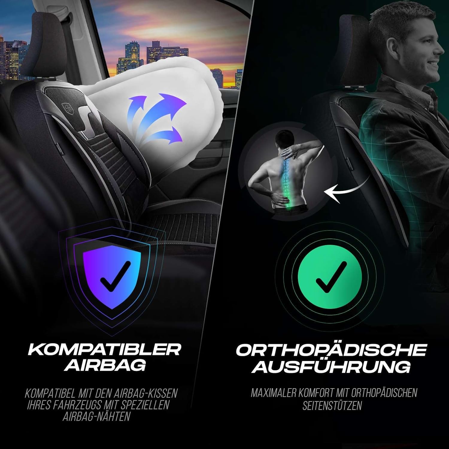 Boston Autositzbezüge für Nissan Leaf, Velours