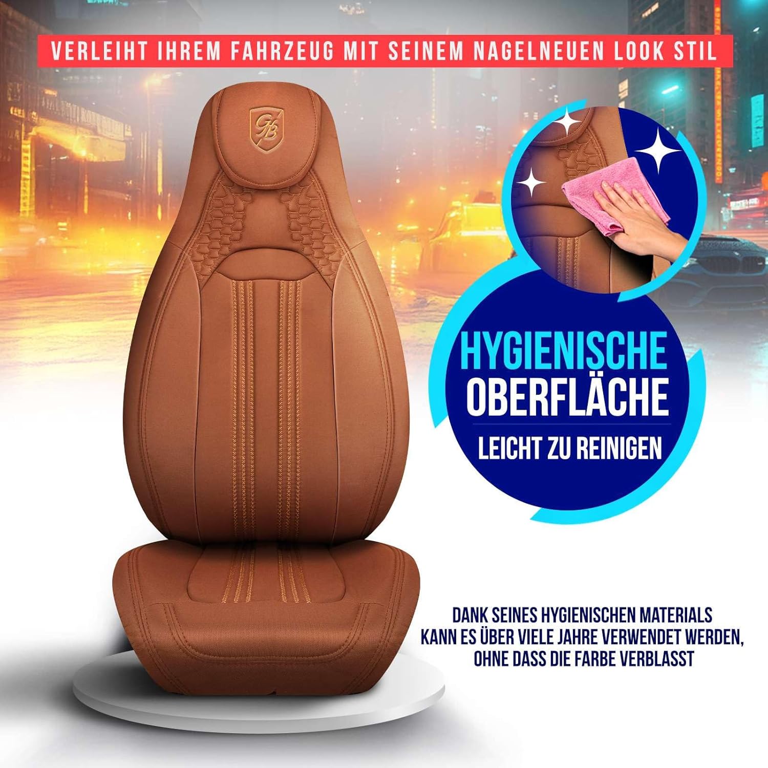 Hunter Autositzbezüge für Fiat Doblo, Lacoste-Stoff