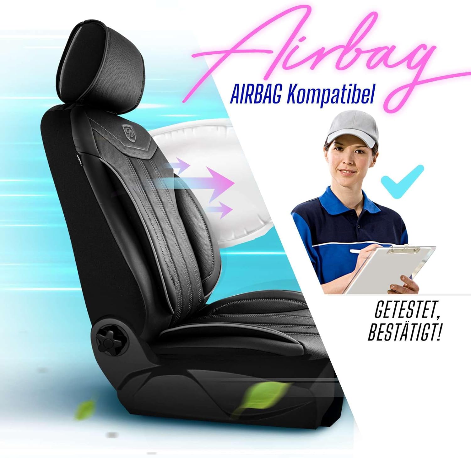 Miami Autositzbezüge für Mercedes Benz Citan, Leder
