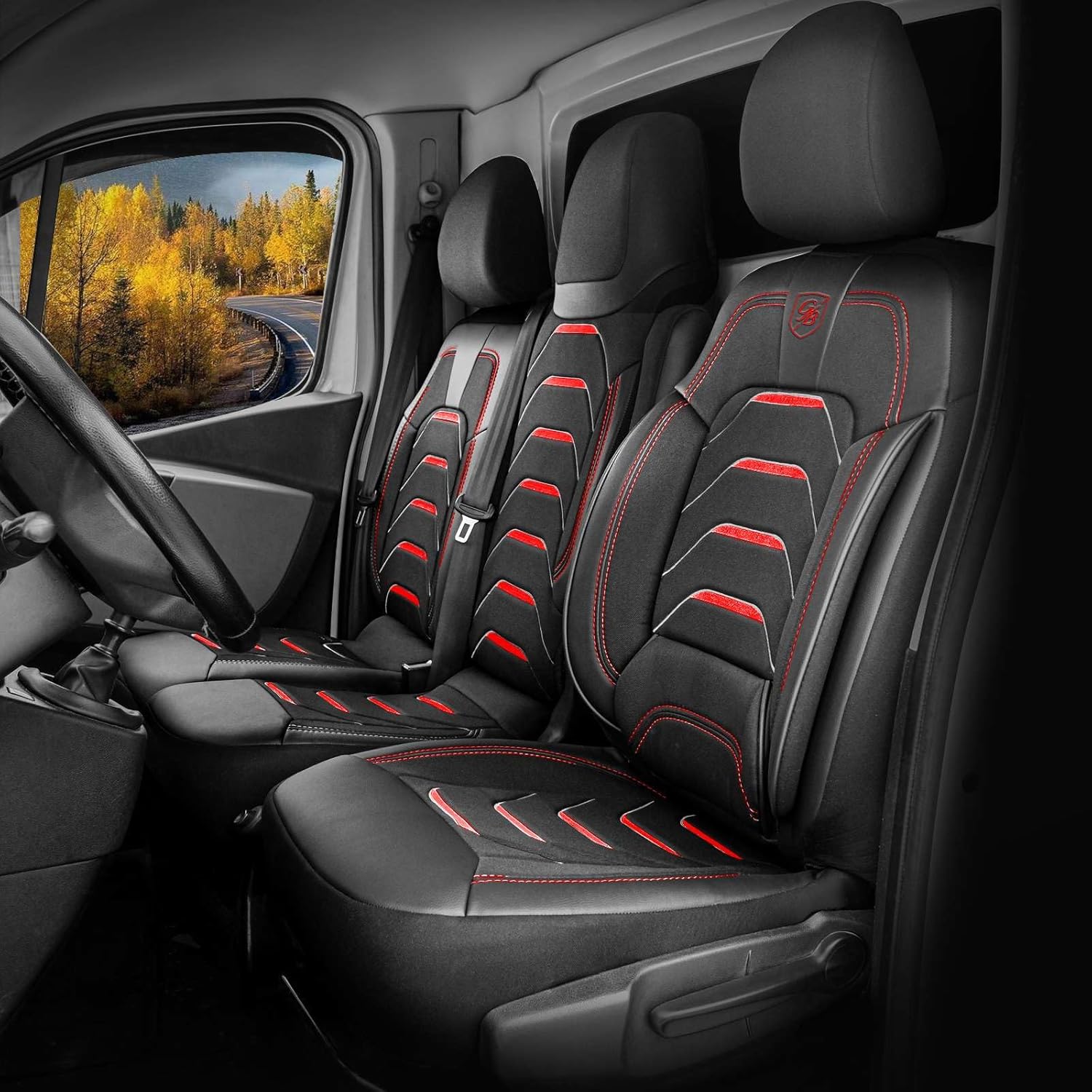 Autositzbezüge Universal 2+1 für Transit Custom (2016-2023), Leinen