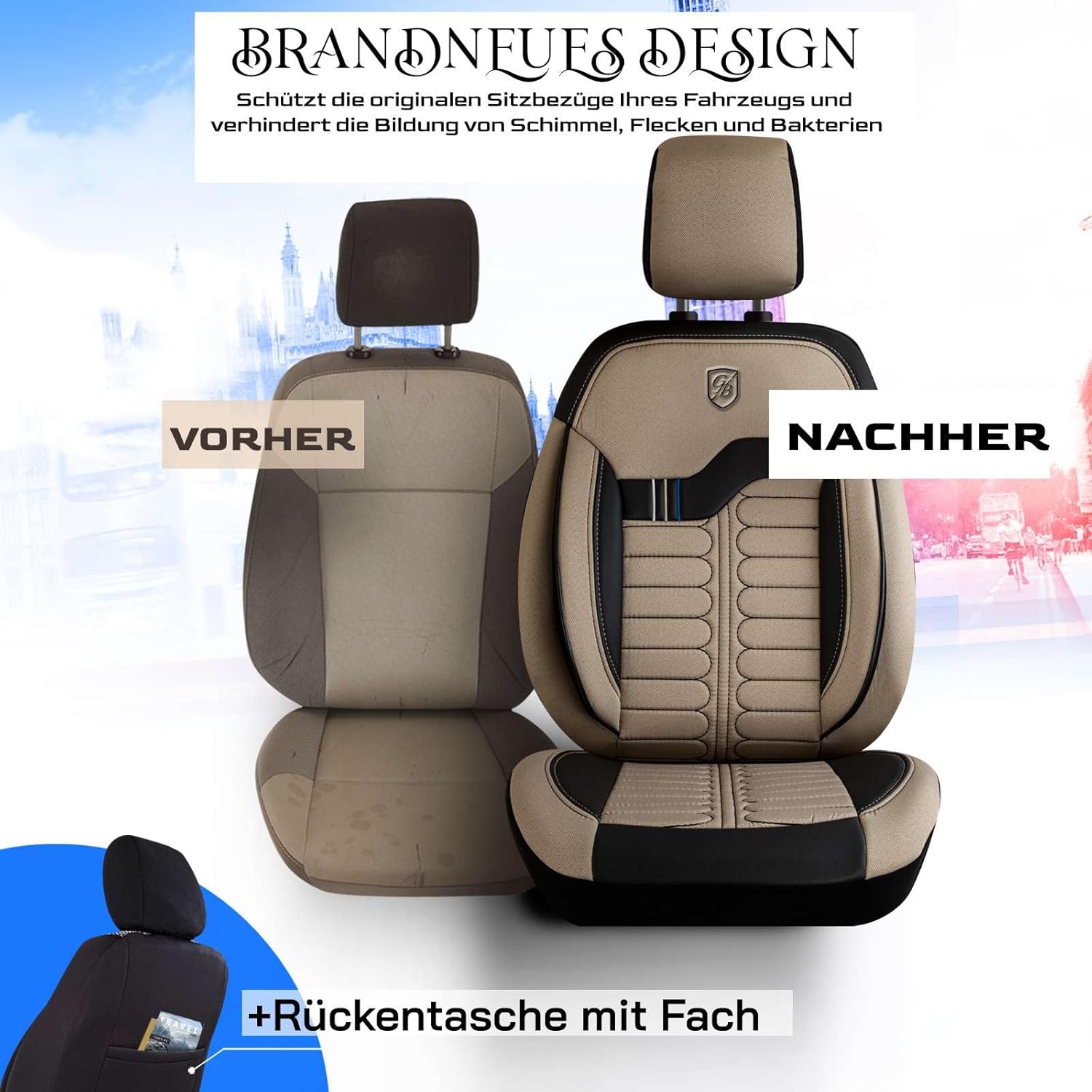 Londra Autositzbezüge für Nissan Murano, Jacquard Sitzauflage