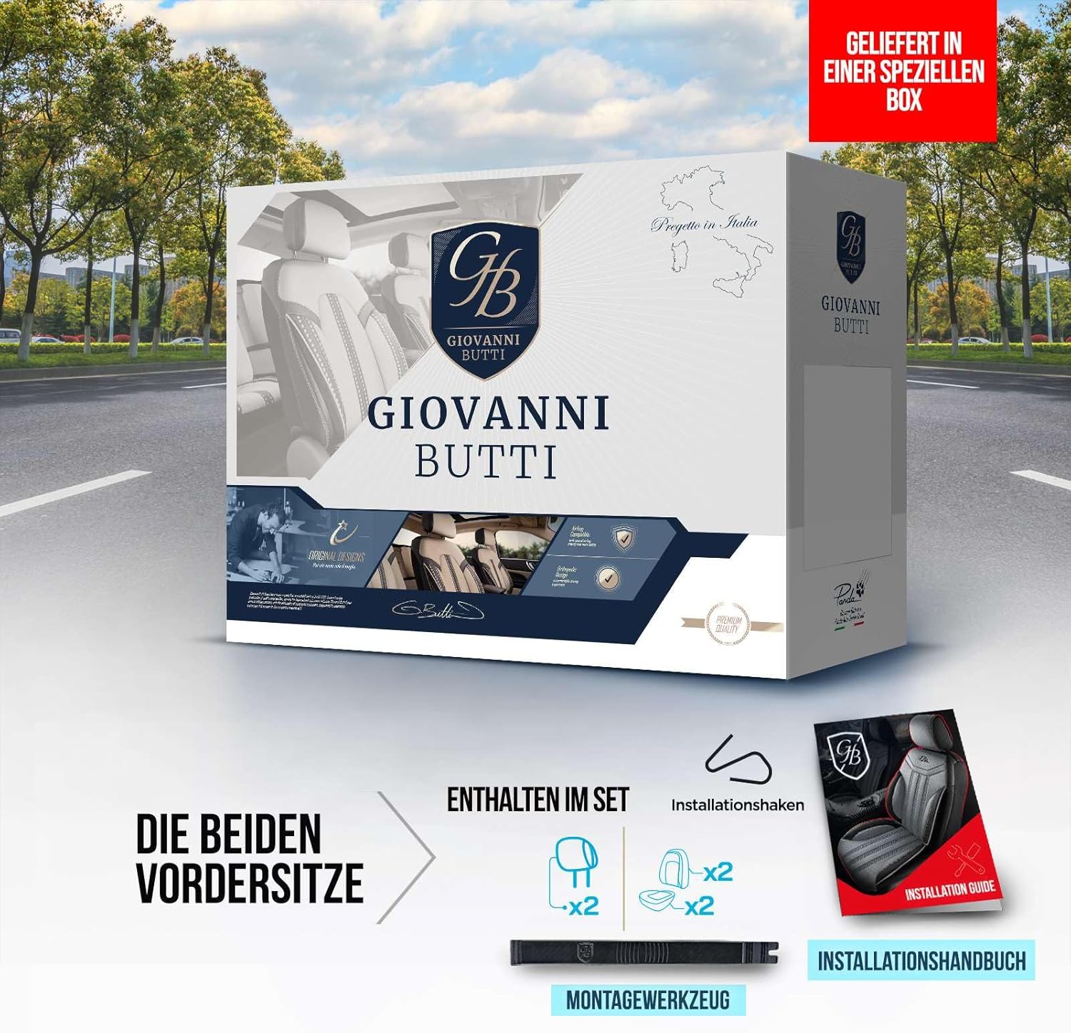 Berlin Autositzbezüge für Nissan Navara, Jacquard Sitzauflage