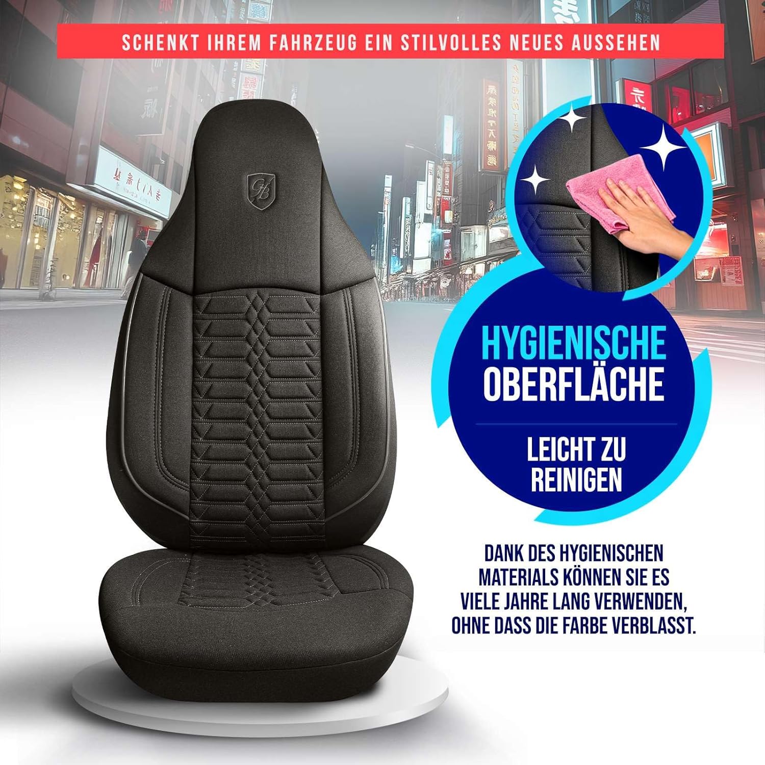 Polygon Autositzbezüge für Honda Accord, Lacoste-Stoff