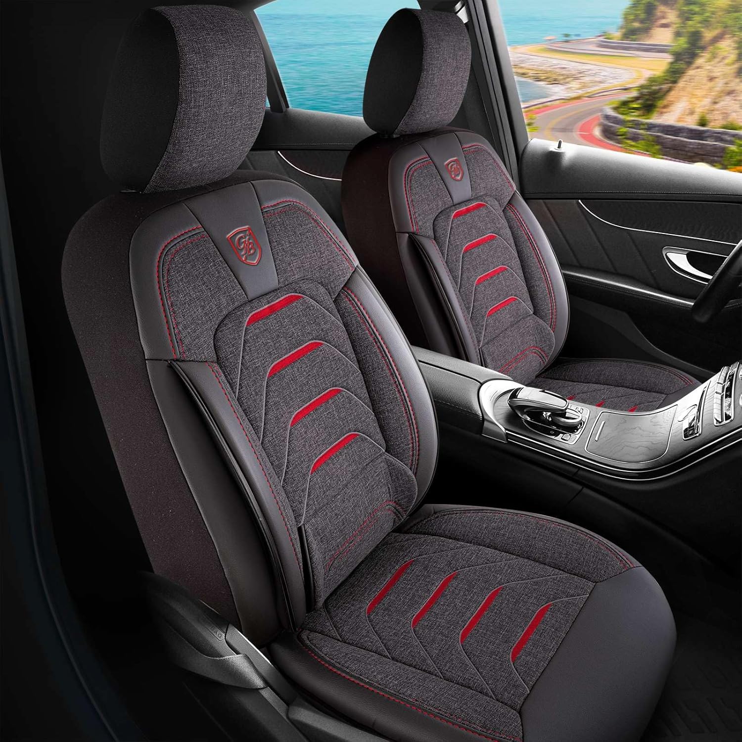 Bodrum Autositzbezüge für Kia Ceed, Leinen