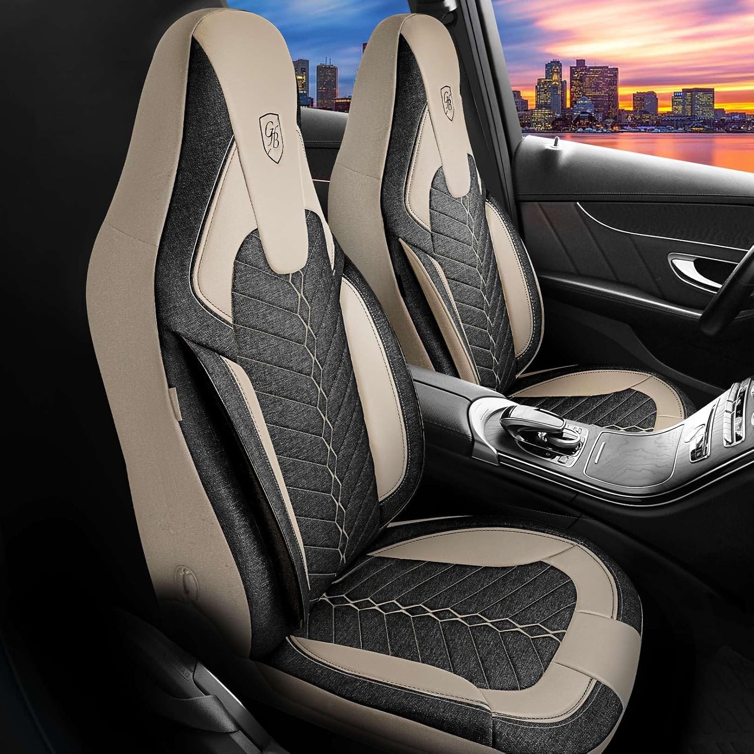 Munich Autositzbezüge für Nissan Navara, Leinen