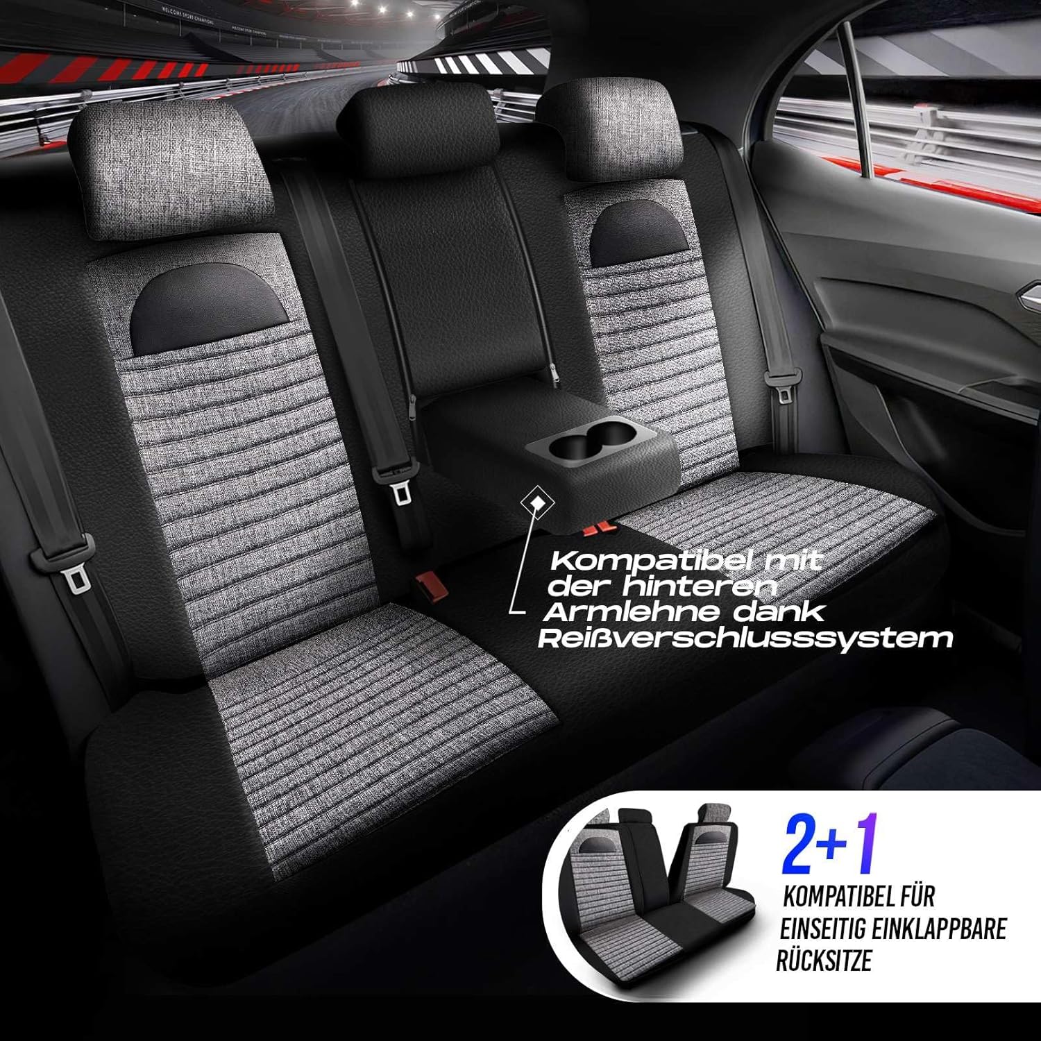 Enzo Autositzbezüge für Peugeot Bipper, Leinen