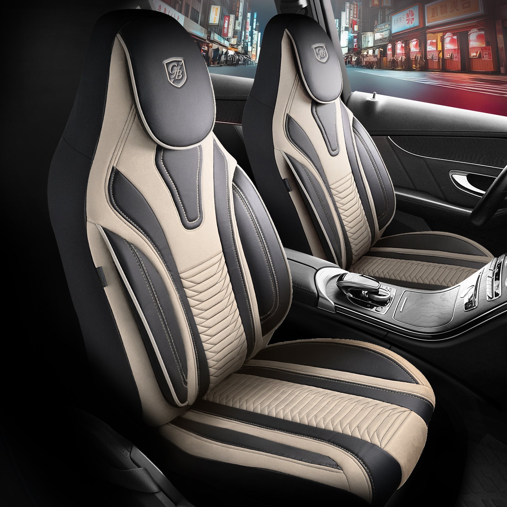 Tokyo Autositzbezüge für VW UP, Velours & Leder