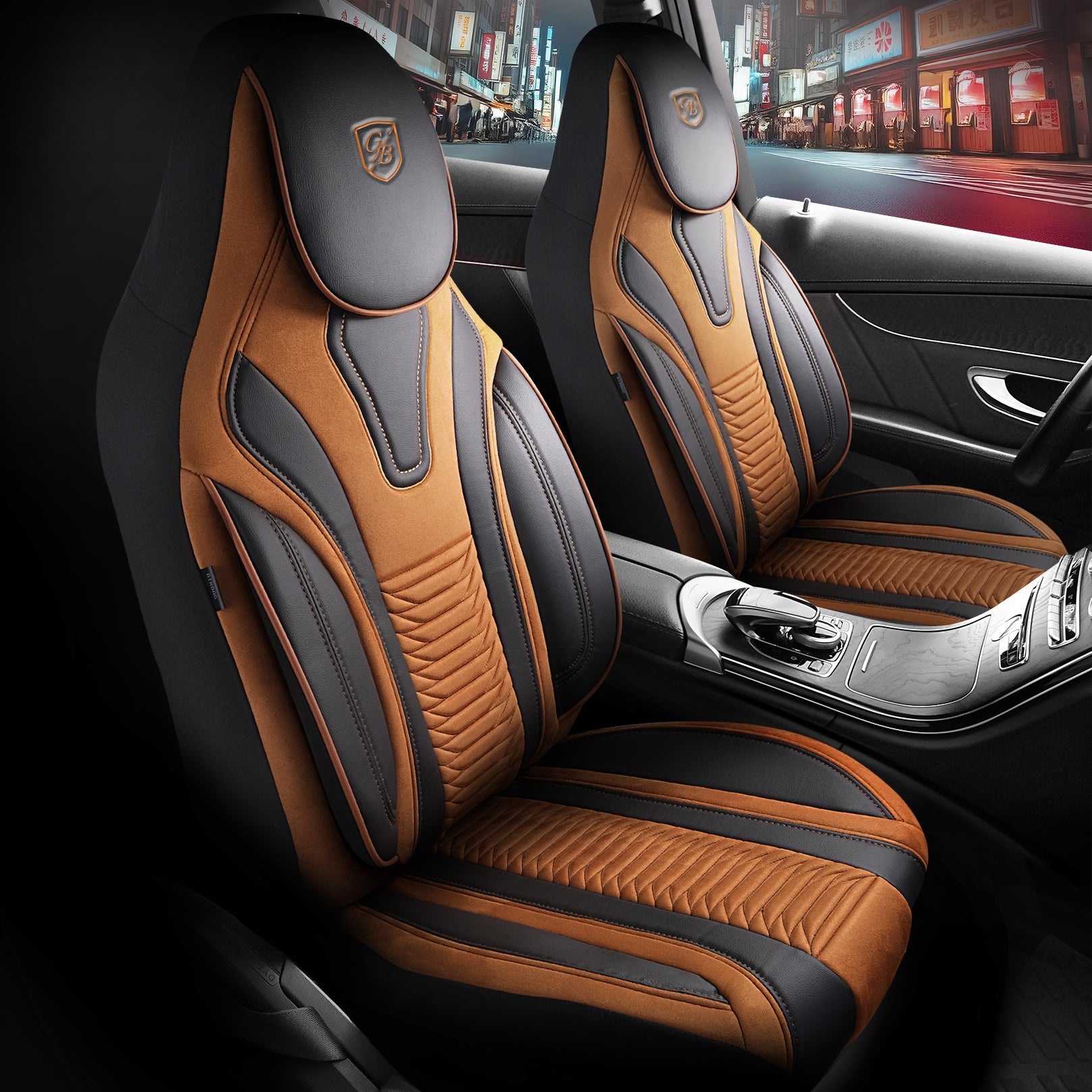 Tokyo Autositzbezüge für Honda Jazz, Velours & Leder