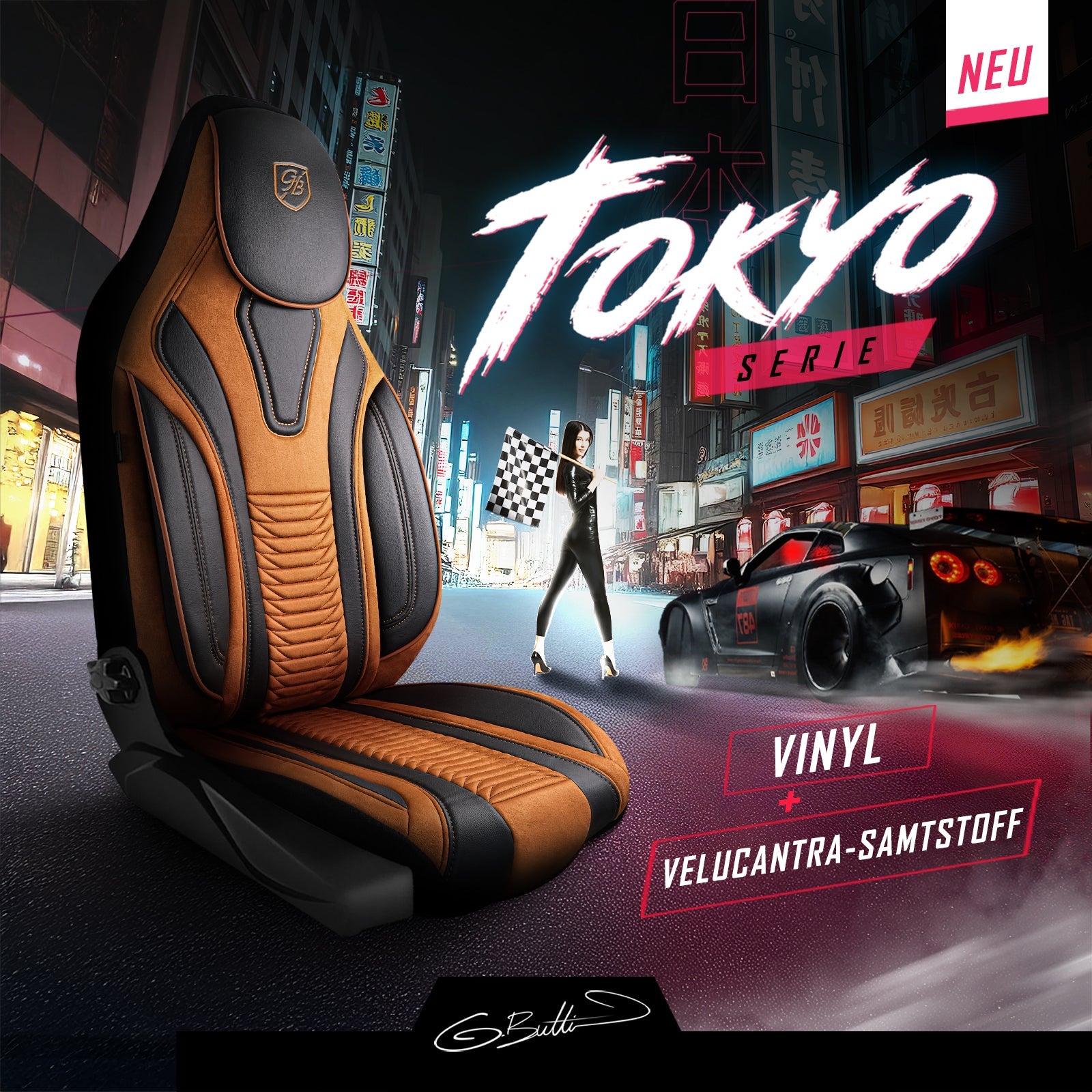 Tokyo Autositzbezüge für Nissan Murano, Velours & Leder