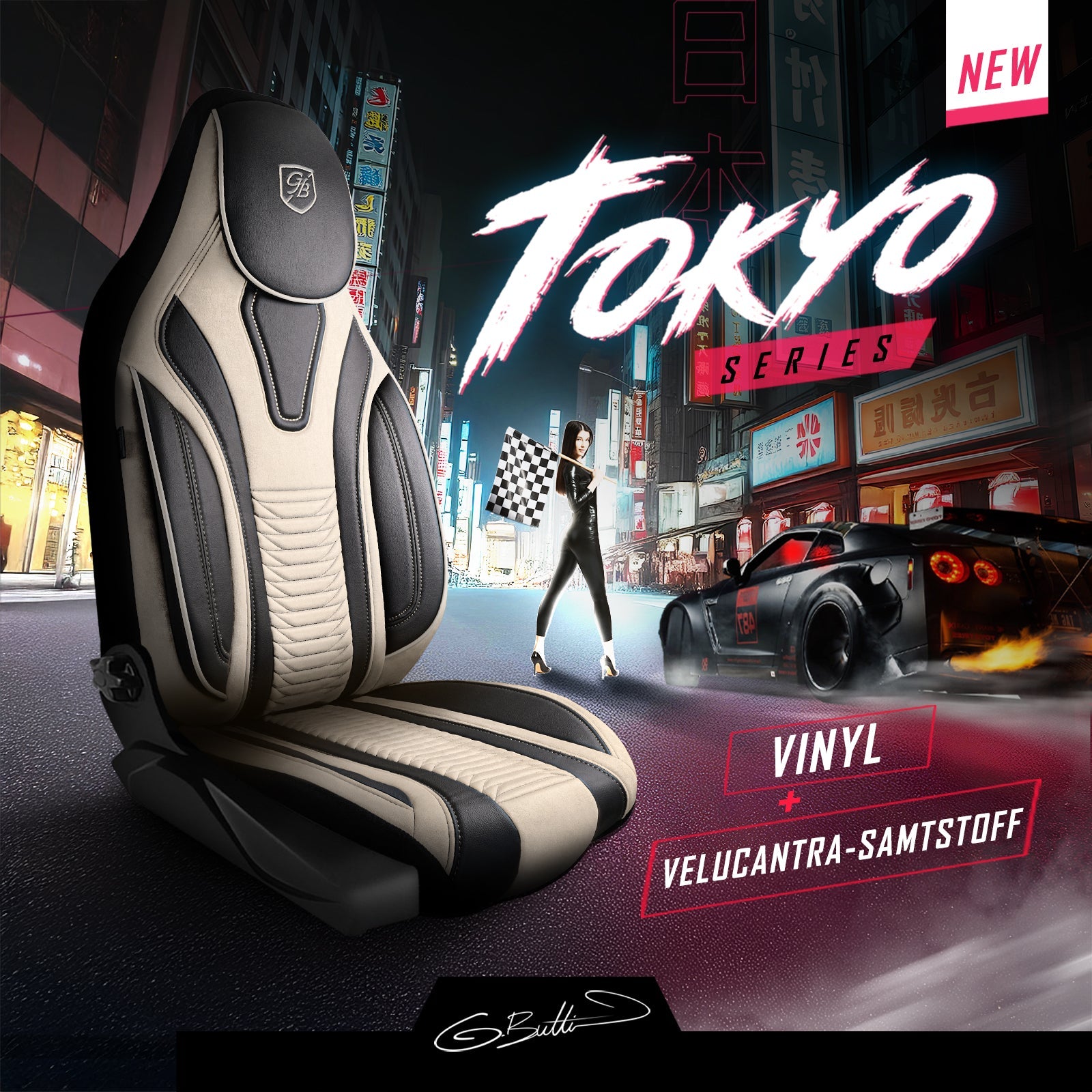 Tokyo Autositzbezüge für Fiat Tipo, Velours & Leder