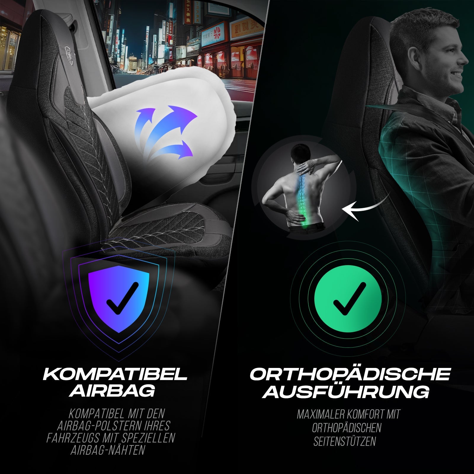 Munich Autositzbezüge für Toyota Rav4, Leinen
