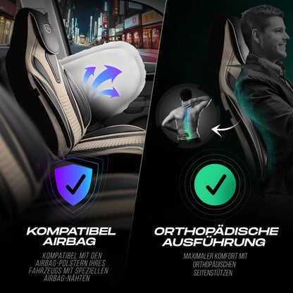 Tokyo Autositzbezüge für Volvo V70, Velours & Leder