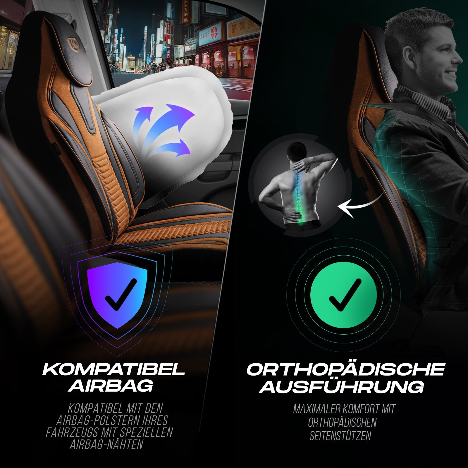 Tokyo Autositzbezüge für Renault Twingo, Velours & Leder