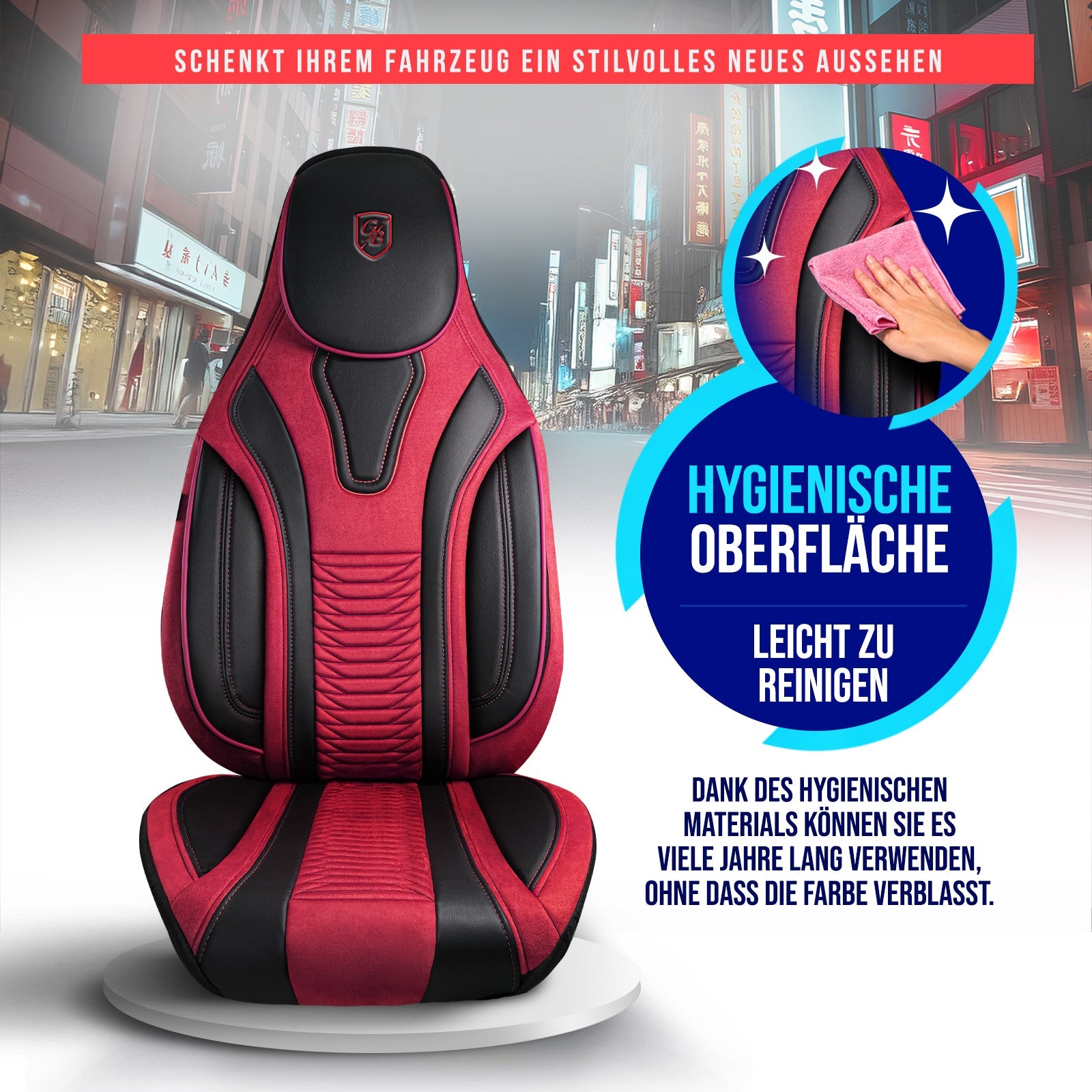 Tokyo Autositzbezüge für VW Touareg, Velours & Leder
