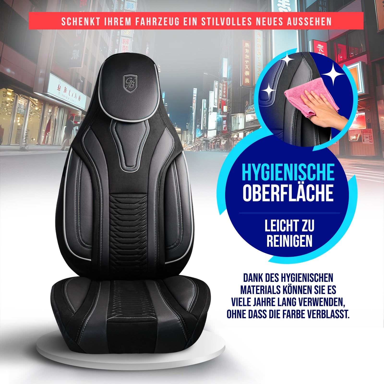 Tokyo Autositzbezüge für Skoda SuperB, Velours & Leder