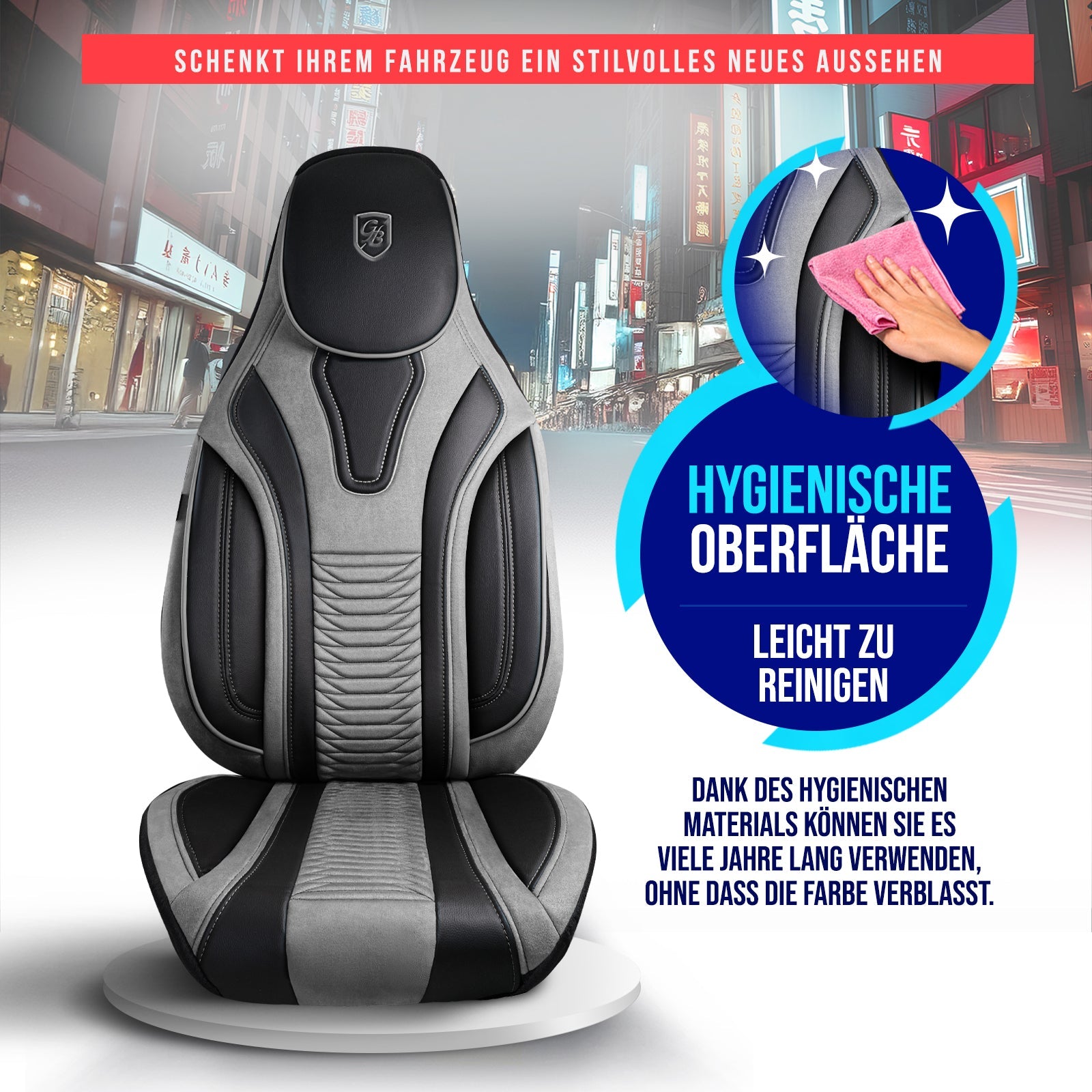 Tokyo Autositzbezüge für Jeep Cherokee, Velours & Leder