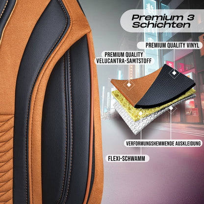 Tokyo Autositzbezüge für Opel Crossland X, Velours & Leder