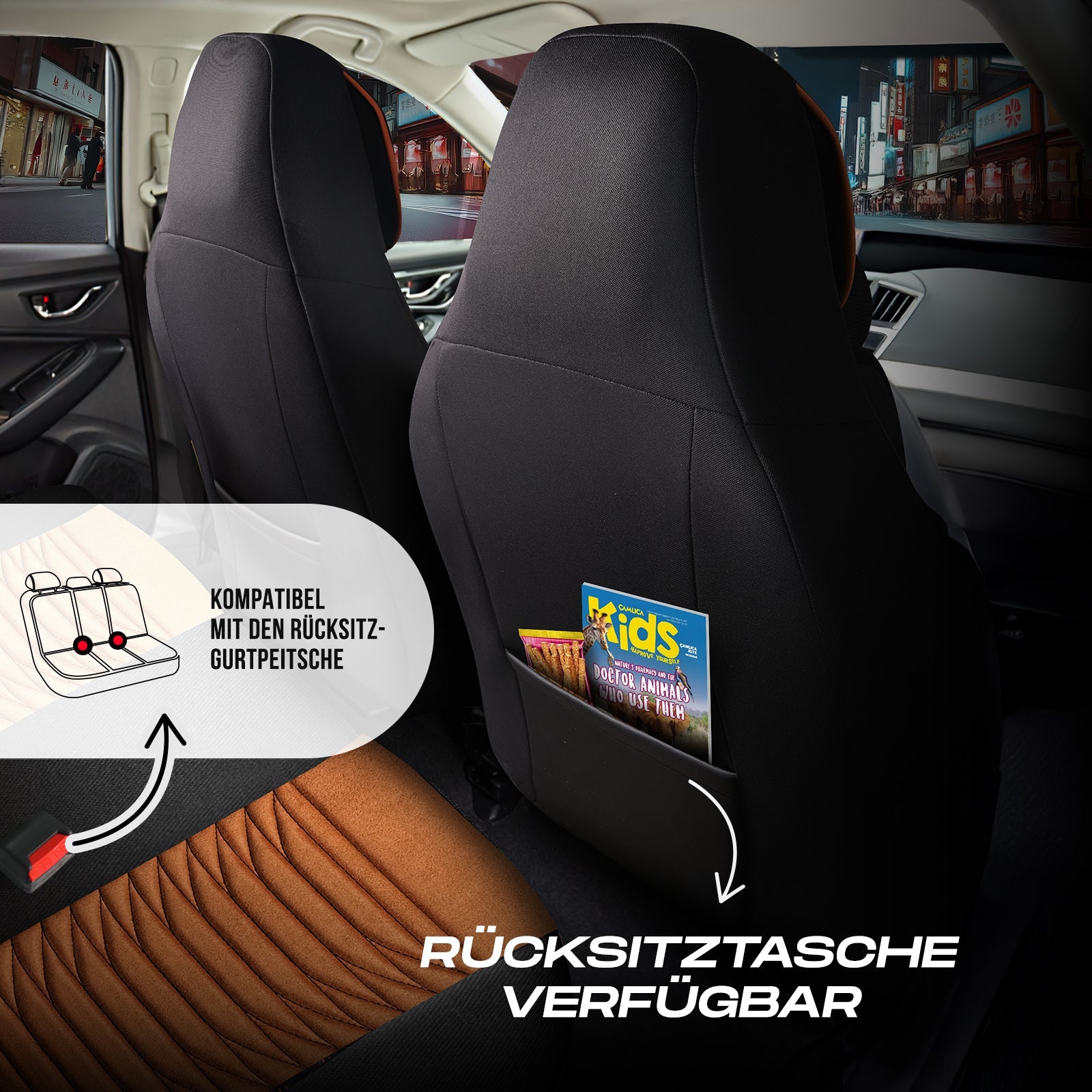 Tokyo Autositzbezüge für Mazda CX-5, Velours & Leder