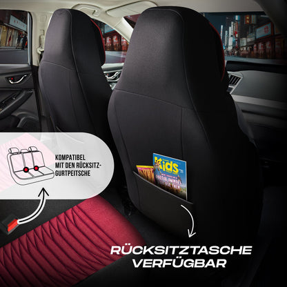 Tokyo Autositzbezüge für Jaguar XE, Velours & Leder
