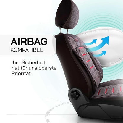 Bodrum Autositzbezüge für Suzuki Kizashi, Leinen