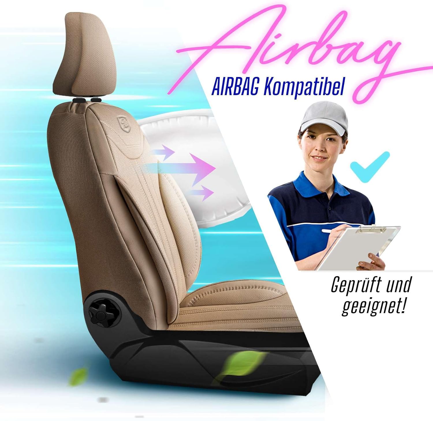 Miami Autositzbezüge für Suzuki Baleno, Leder