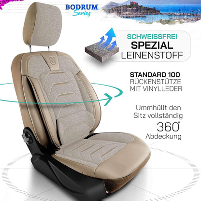 Bodrum Autositzbezüge für Mitsubishi ASX, Leinen