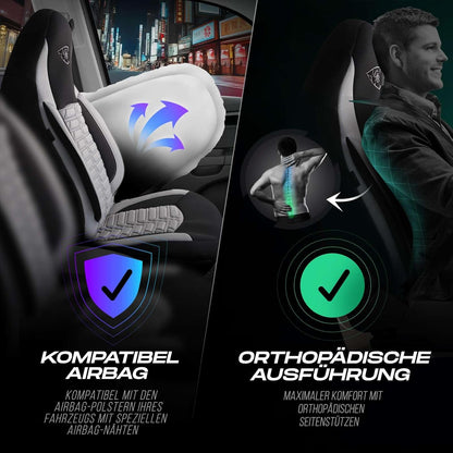 Polygon Autositzbezüge für Peugeot 607, Lacoste-Stoff