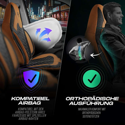 Munich Autositzbezüge für Honda Civic, Leinen