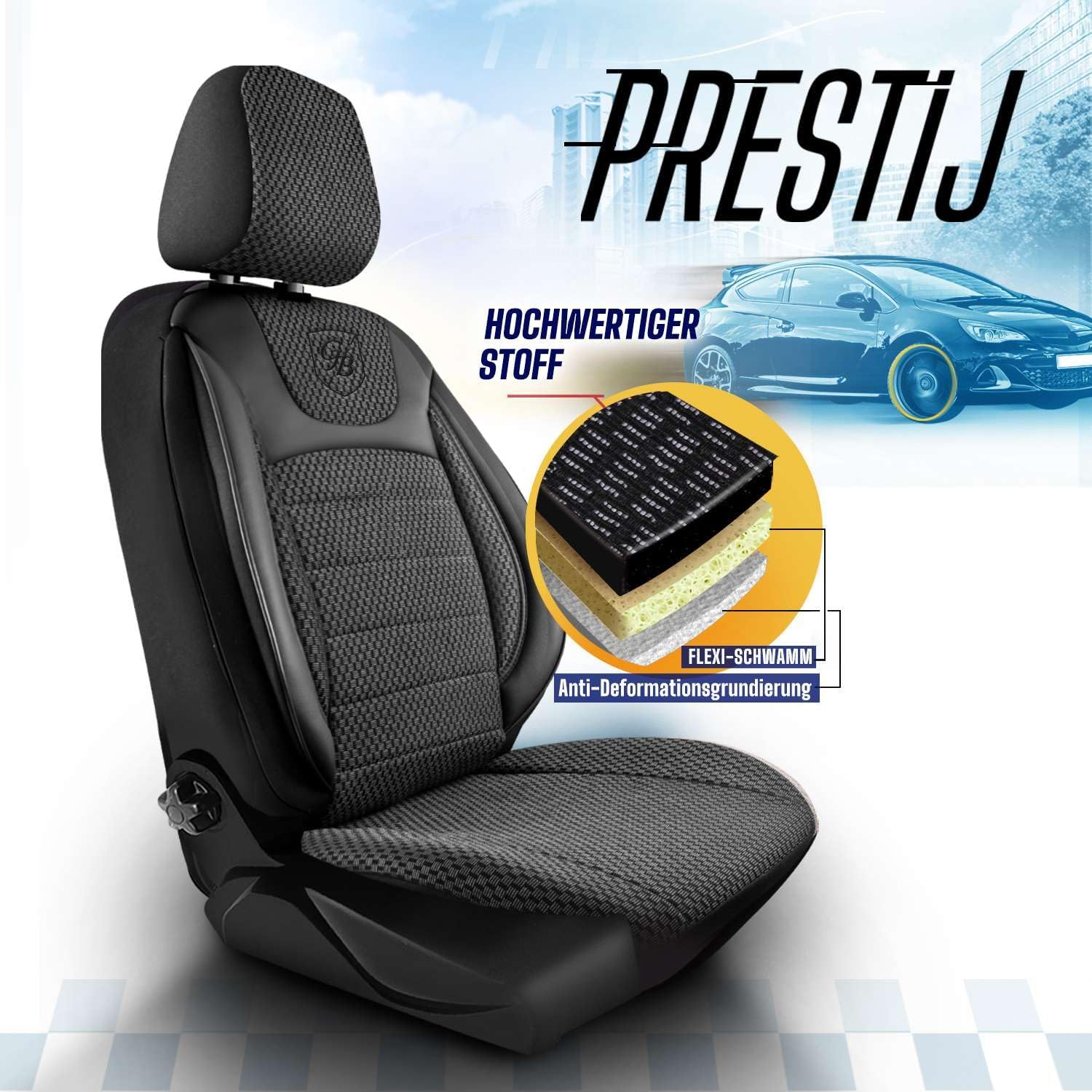 Prestij Autositzbezüge für Audi A4, Webstoff