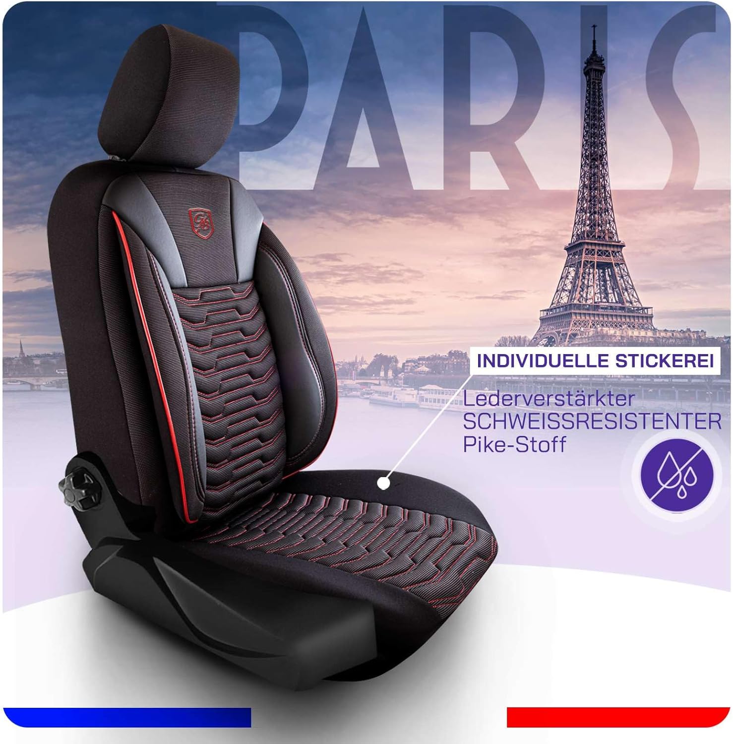 Paris Autositzbezüge für Audi Q7, Piqué-Stoff