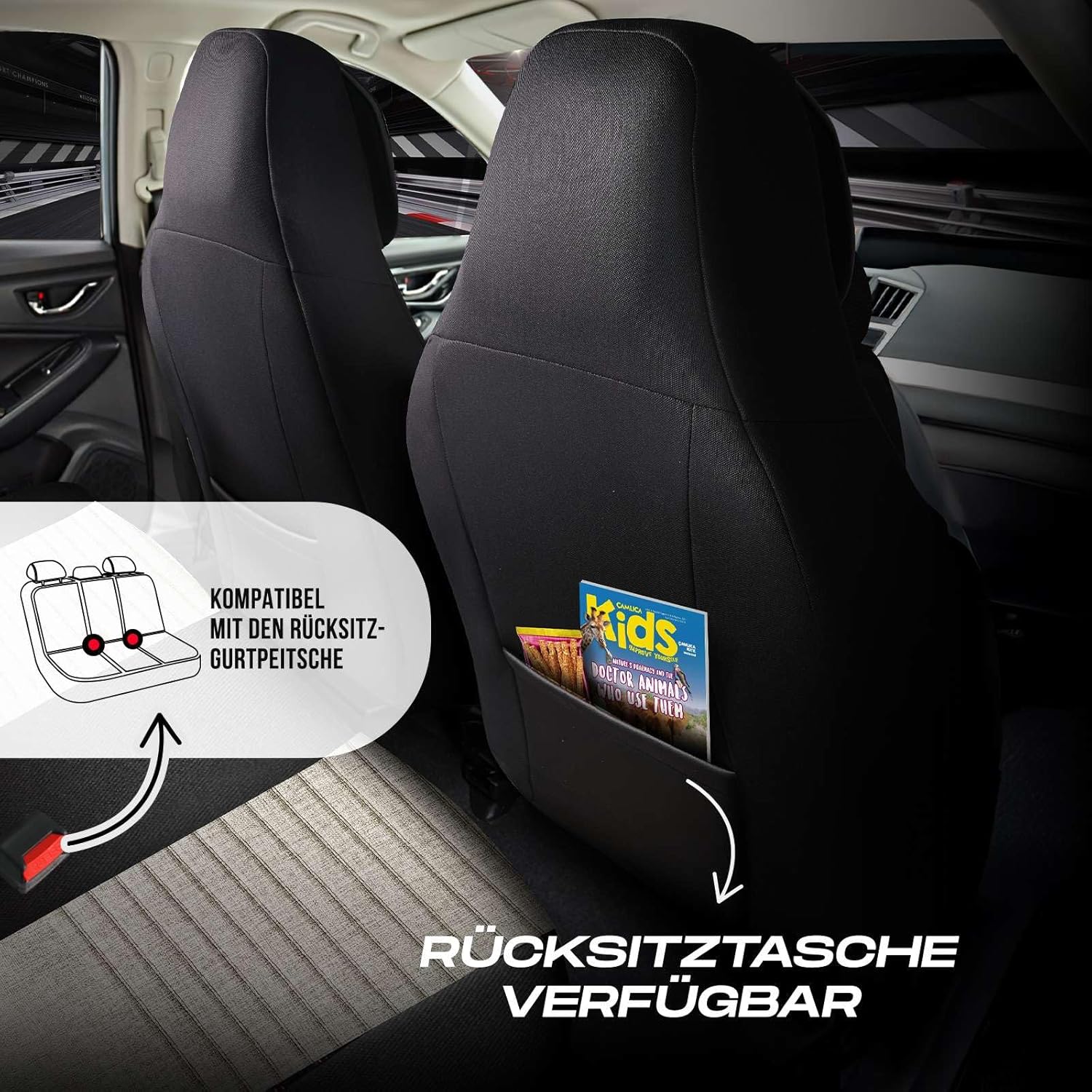 Enzo Autositzbezüge für Ford Transit Nugget, Leinen
