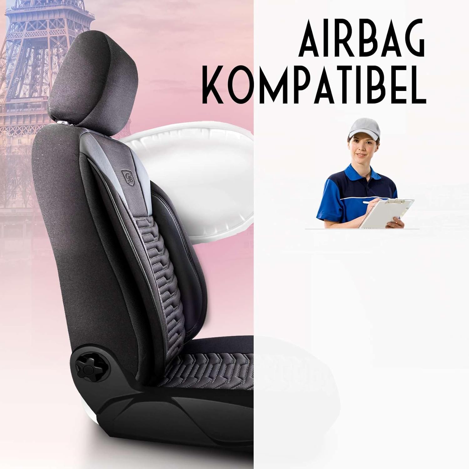 Paris Autositzbezüge für Volvo XC40, Piqué-Stoff