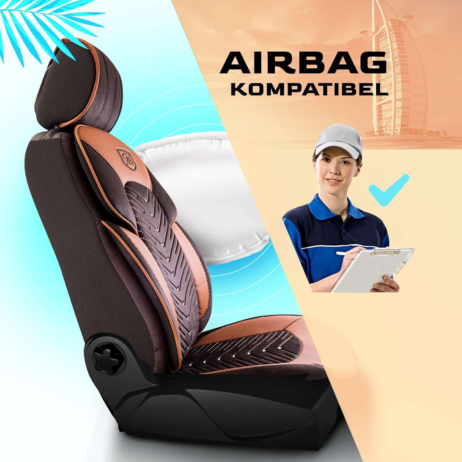 Dubai Autositzbezüge für Chevrolet Matiz, Samt