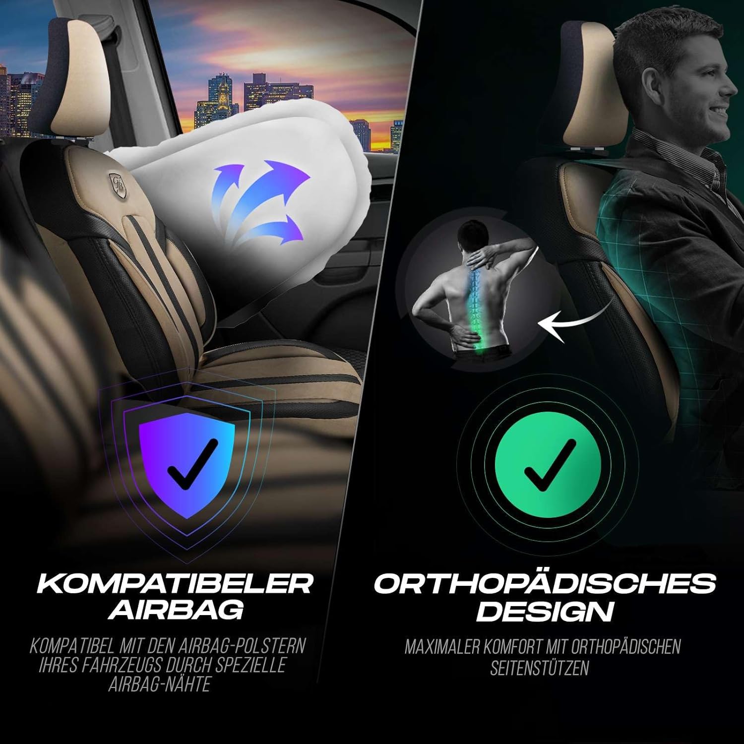 Lizbon Autositzbezüge für Peugeot 508, Alcantara