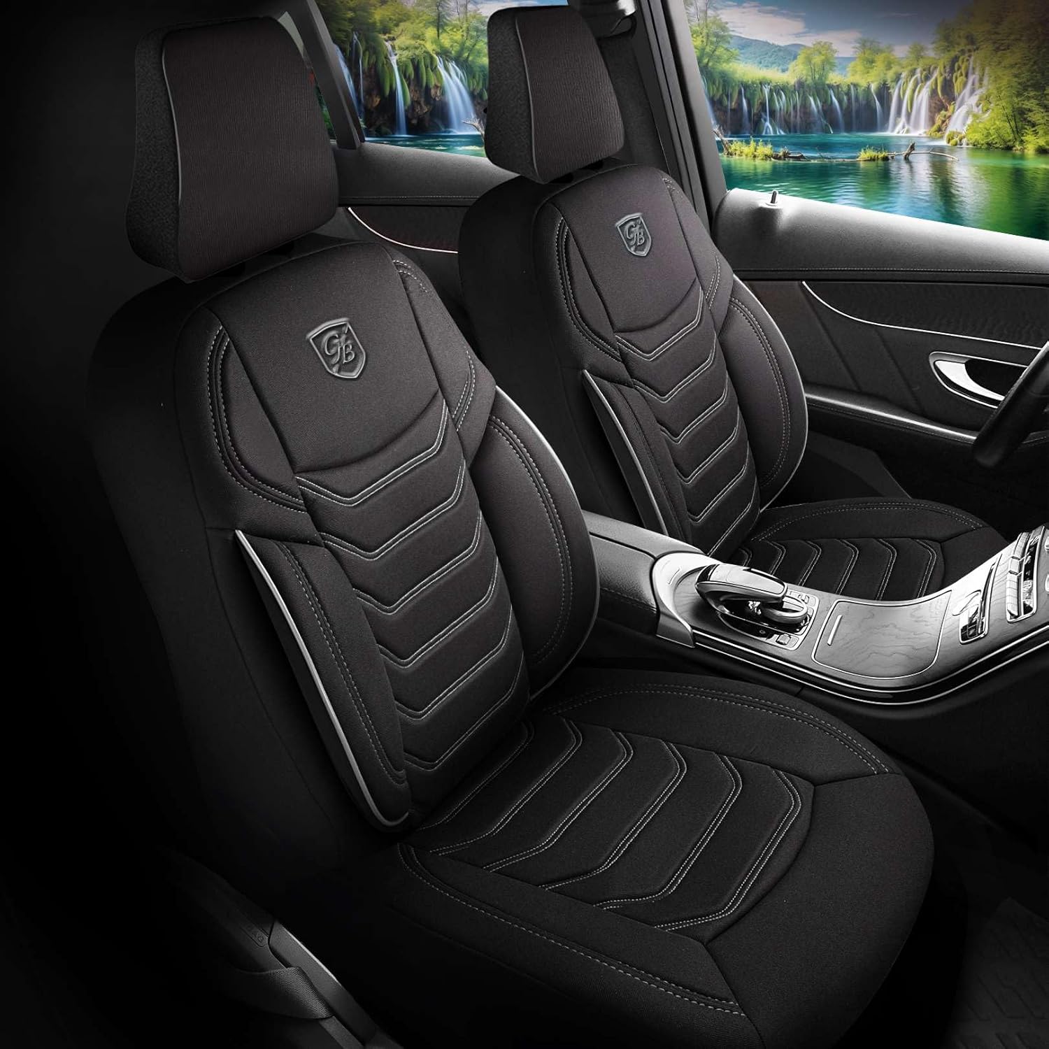 Lechfall Autositzbezüge für Fiat Doblo, Lacoste-Stoff