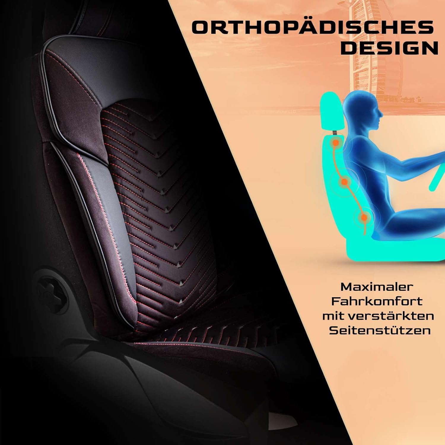 Dubai Autositzbezüge für Mitsubishi ASX, Samt