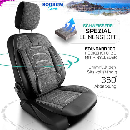 Bodrum Autositzbezüge für Mazda Premacy, Leinen
