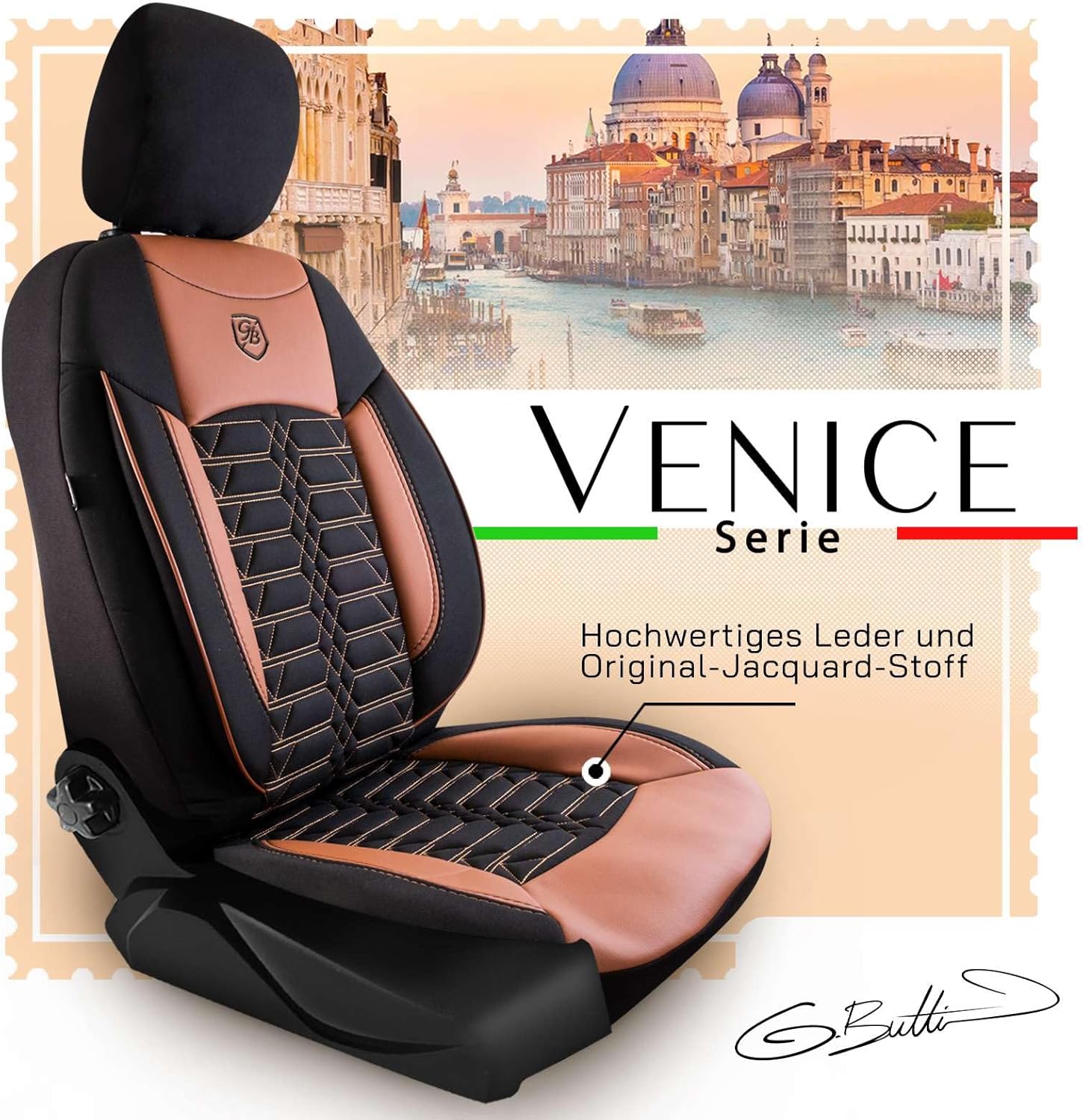 Venice Autositzbezüge für Mazda 3, Jacquard Sitzauflage