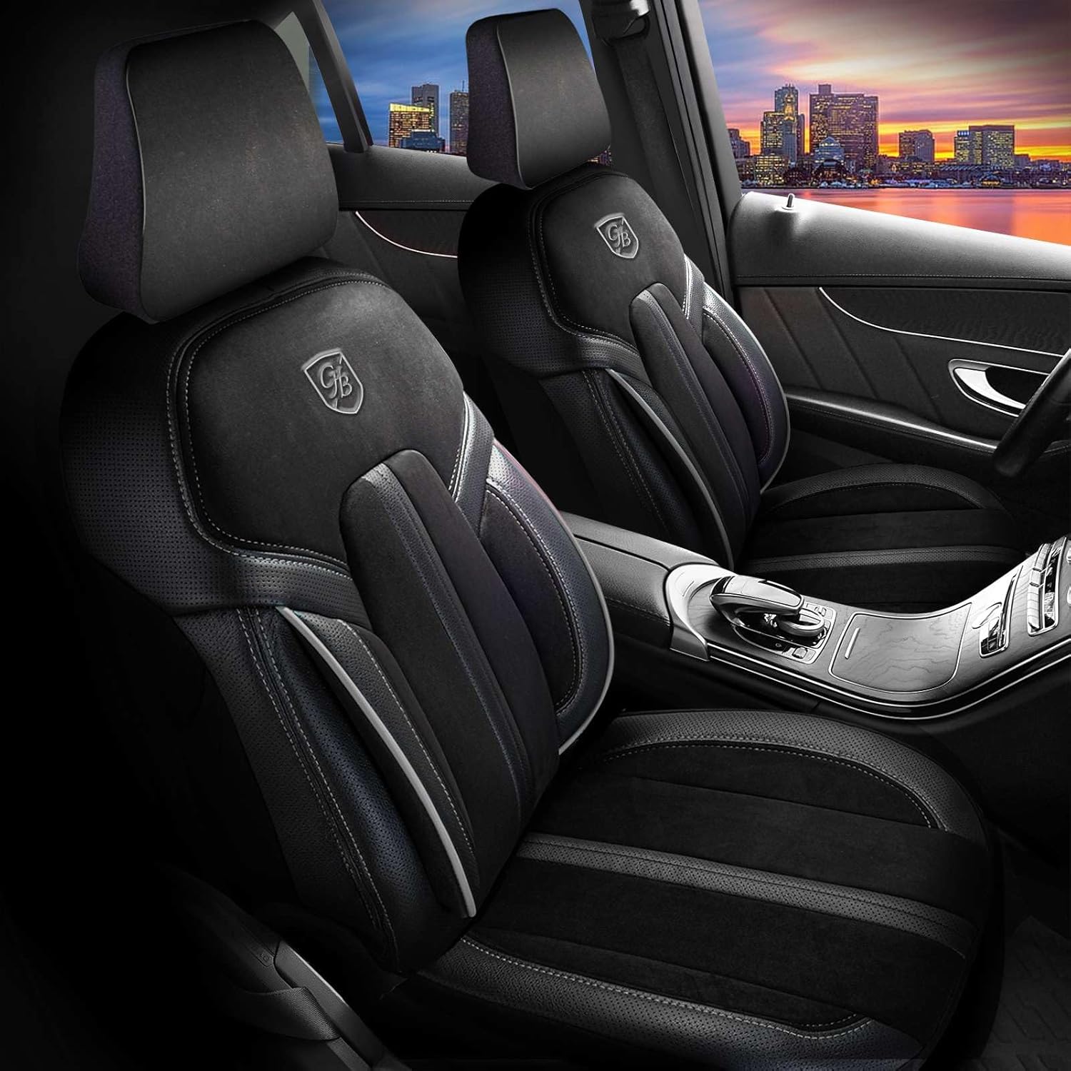 Lizbon Autositzbezüge für Skoda Rapid, Alcantara