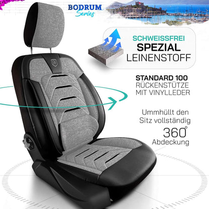 Bodrum Autositzbezüge für Peugeot 207, Leinen