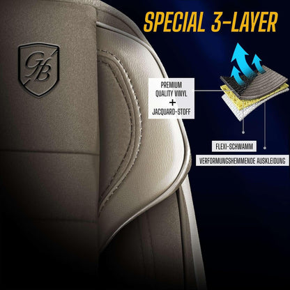 Everest Autositzbezüge für Skoda Roomstar – Jacquard Sitzauflage