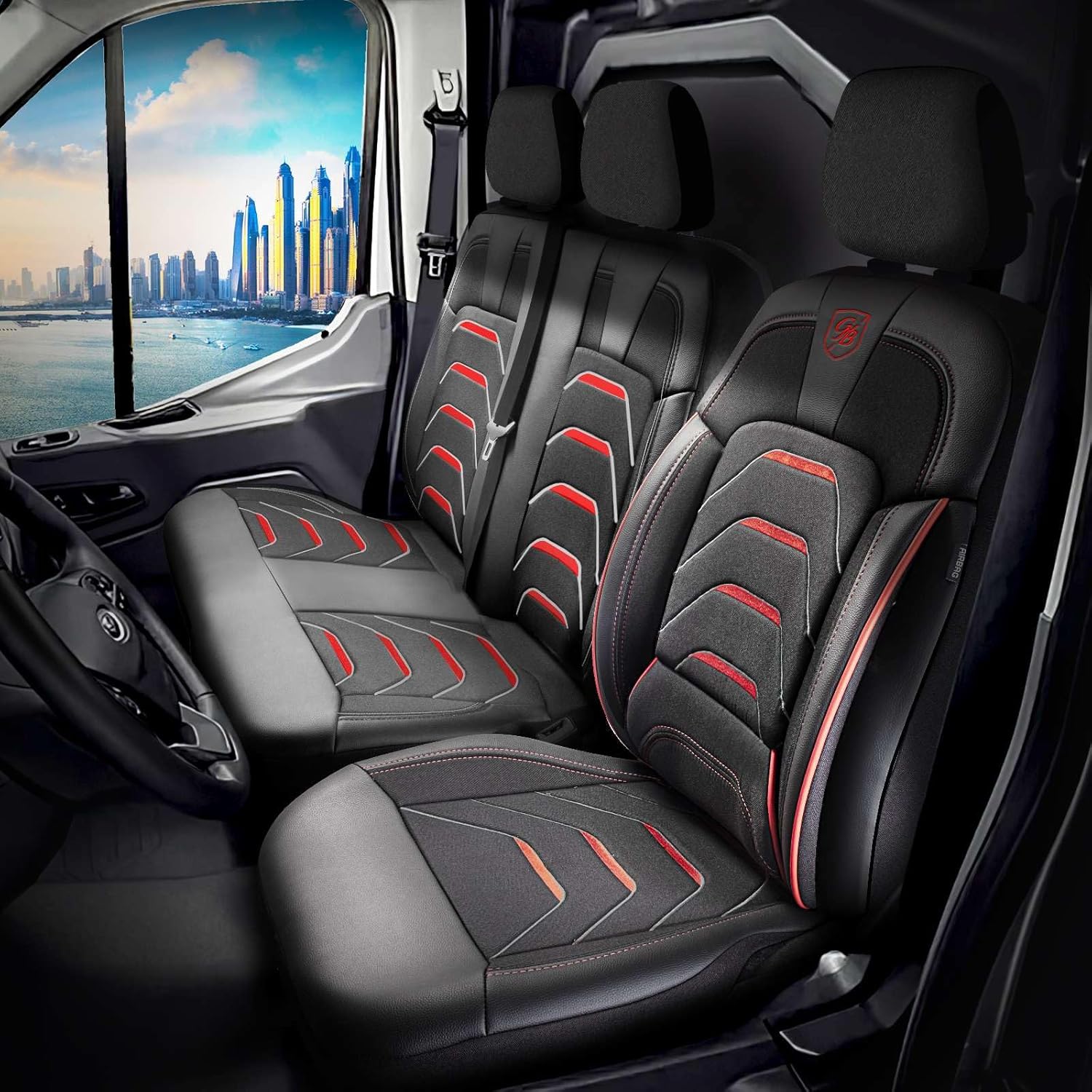 Autositzbezüge Universal 2+1 für Transit Custom (2016-2023), Leinen